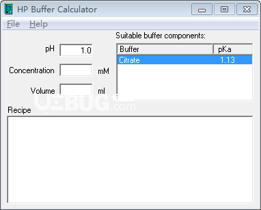 HP Buffer Calculator(缓冲液配置计算软件)v1.0免费版【2】