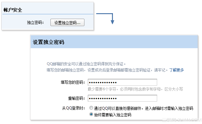 巧用QQ邮箱独立密码给你的QQ邮箱加把安全锁