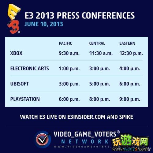 E3展日程表曝光 期待微软和索尼擦出的火花？