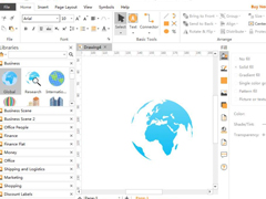 Edraw Max亿图图示如何添加全球化标志logo？