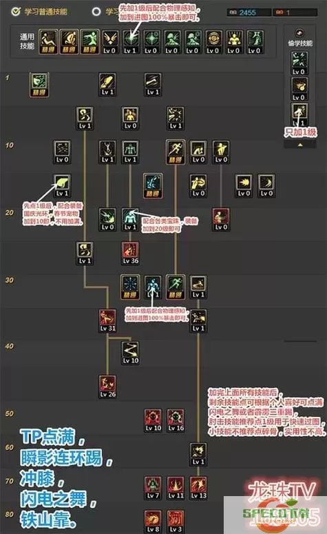 dnf100战法刷图加点图1